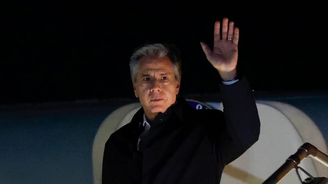 US Secretary of State Antony Blinken arrives in Amman, Jordan, during his trip aimed at calming tensions across the Middle East, Saturday, January 6, 2024. Photo / Evelyn Hockstein | Pool Photo via AP