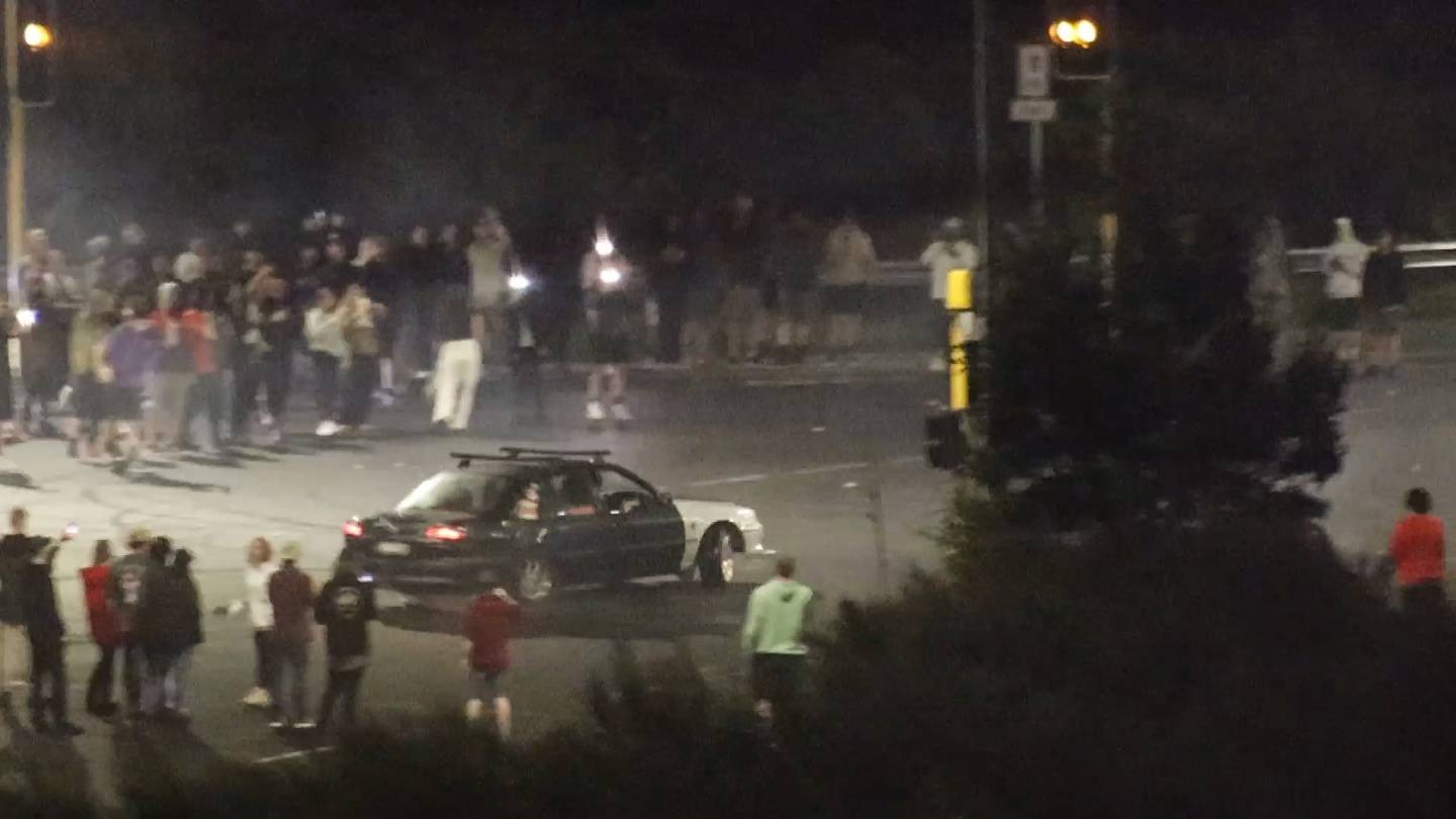 A vehicle doing a burnout in Welcome Bay in Tauranga in April. Photo / Cameron Childerhouse