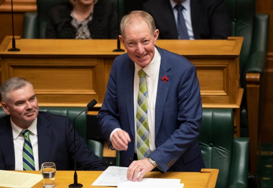 Retiring National MP Nick Smith during his valedictory speech where he apologised for voting against gay marriage. (Photo / Mark Mitchell)