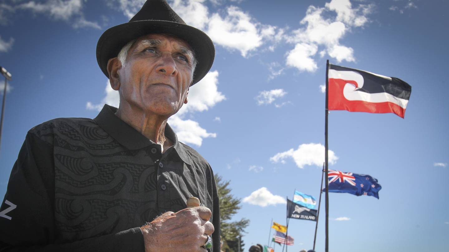 Hawke's Bay kaumatua Jerry Hapuku at an earlier Waitangi Day commemoration beside the Clive River. Photo / NZME