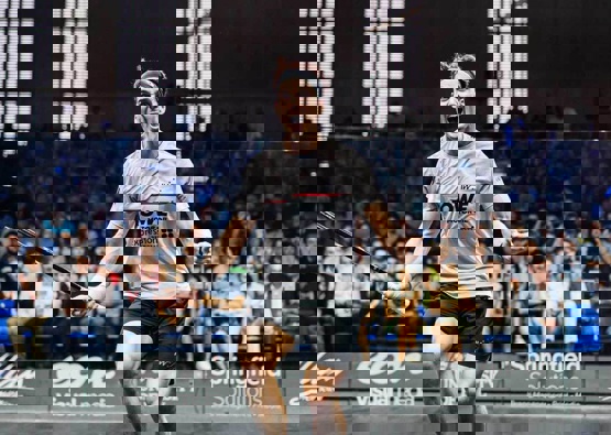 Paul Coll celebrates winning the British Open. (Photo / PSA Squash)