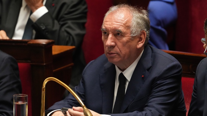 Francois Bayrou, France's prime minister, at the National Assembly ahead of a government confidence vote in Paris, France, on Monday, Sept. 8, 2025. Bayrou will face a confidence motion in France's lower house, a vote he called in a bid to pressure lawmakers to back his budget proposals. Photographer: Nathan Laine/Bloomberg via Getty Images