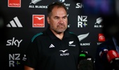 New All Blacks Head Coach Dave Rennie during a joint media conference at New Zealand Rugby's Auckland office. Photo / Dean Purcell.