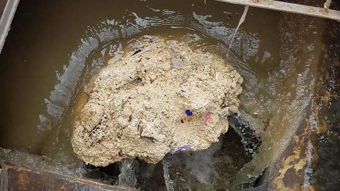 Fatbergs have been blocking up New Plymouth District Council's wastewater networks. (Photo / New Plymouth District Council)
