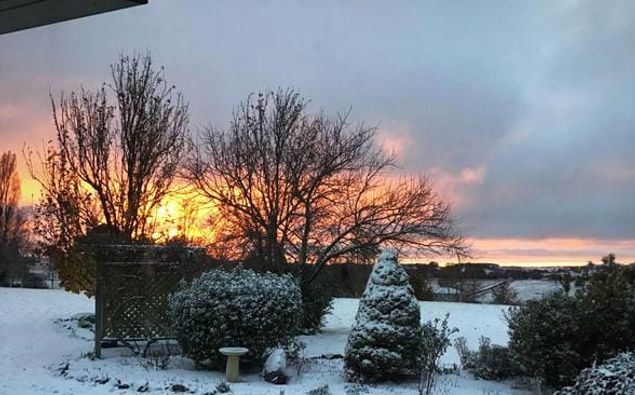 A wintry scene in Guyra. (Photo / Gail Witt - Supplied to news.com.au)