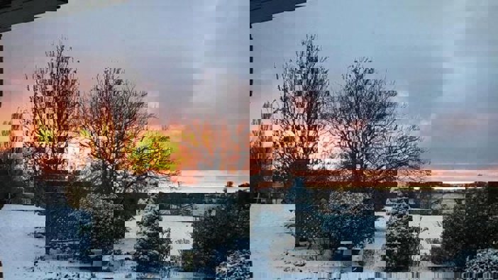 A wintry scene in Guyra. (Photo /  Gail Witt - Supplied to news.com.au)