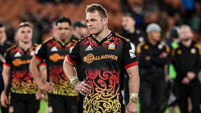 Chiefs co-captain Sam Cane dejected after losing the final. Photo / Photosport