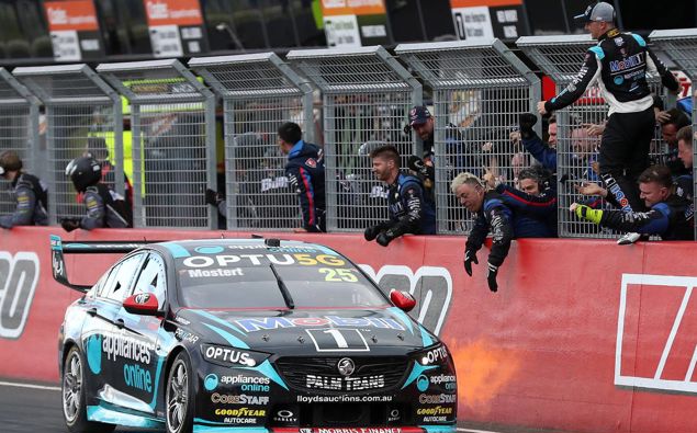 Chaz Mostert drives to win his second Bathurst title. (Photo / Getty)