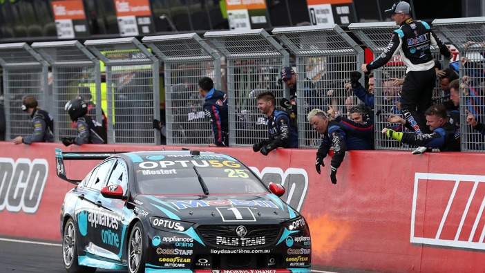 Chaz Mostert drives to win his second Bathurst title. (Photo / Getty)