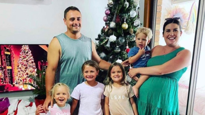 Chelsea Ferguson, a Kiwi living in Australia, and her four children were visiting family for less than a day when they were involved in a tragic accident. Photo / Supplied via RNZ