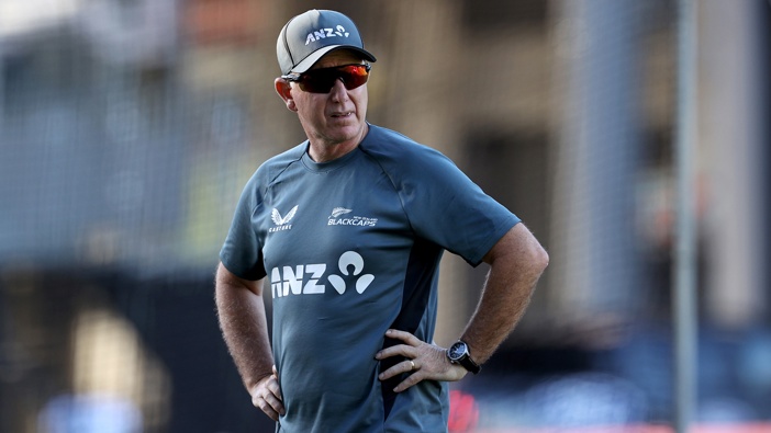 Head Coach of New Zealand Gary Stead during game three of the Men's T20 series between New Zealand and Pakistan at Eden Park, on March 21, 2025, in Auckland, New Zealand. (Photo by Dave Rowland/Getty Images)