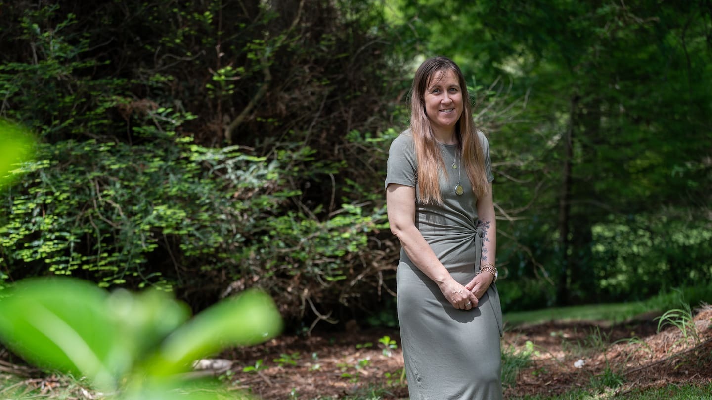 Manawatū mum of three Aimee Carruthers recently needed a double lung transplant for a rare genetic condition. Photo / Anna Heath
