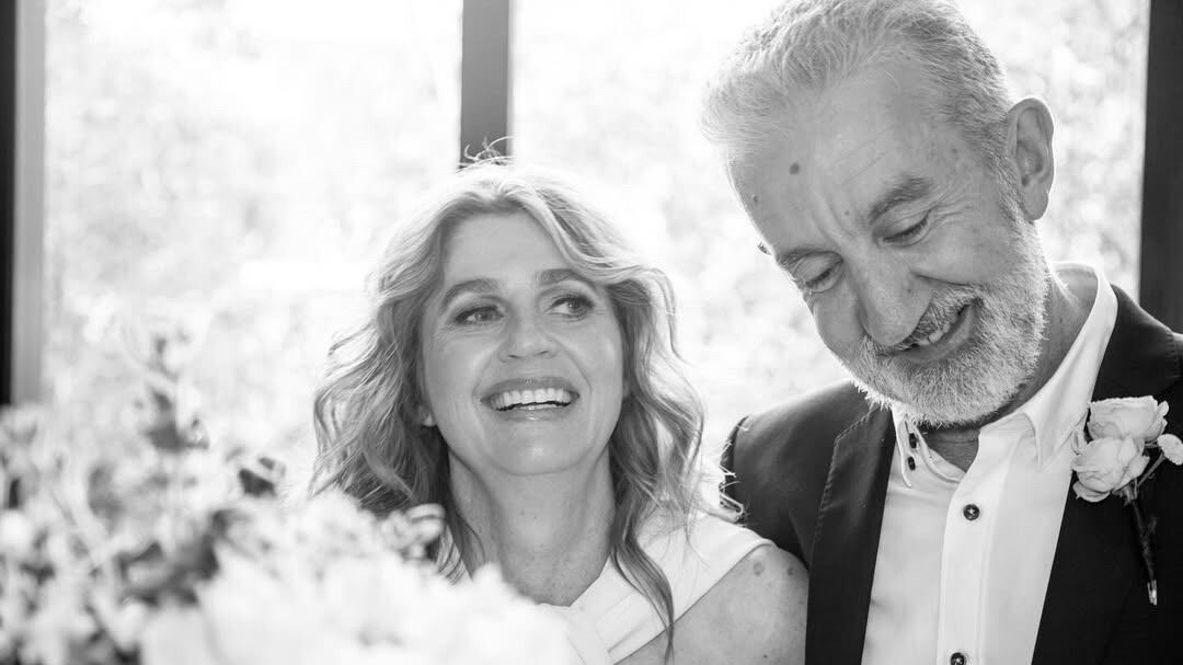 Nigel Latta and wife Natalie Flynn, on their wedding day in November 2023. Photo / Nigel Latta on Instagram.