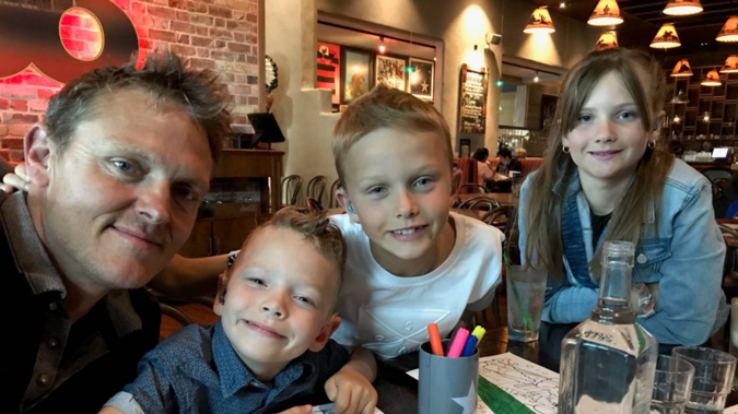 Barry Kay, pictured with his kids, from left, Phoenix, Jayden and Natalia. (Photo / Supplied)