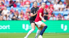 Claude Bunge against Ada Hegerberg of Norway. Photo / Photosport