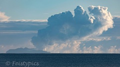 A large steam plume rises from Whakaari/White Island in what GNS Science described as a minor eruption this morning. Photo / Wayne Feisst