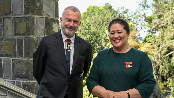 Sir Sam Neill. The Kiwi acting legeny today received his knighthood for his contribution to film. Photo / Facebook