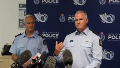 Detective Inspector Paul Newman and Customs Manager of Intelligence Bruce Berry. (Photo / NZME)