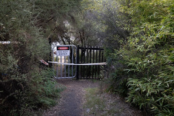 The entrance to the hot pool. Photo / Andrew Warner
