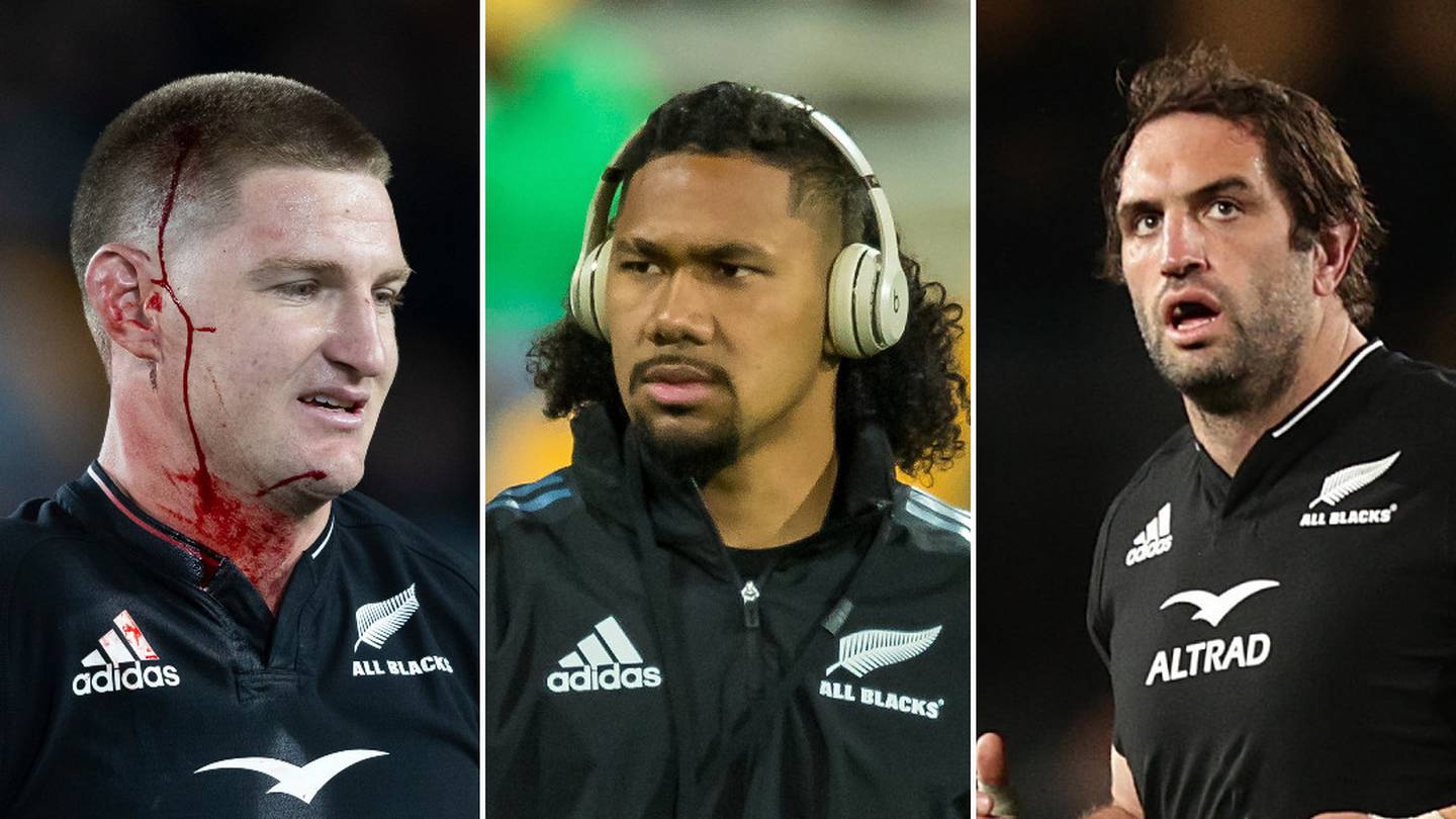 Jordie Barrett (L), Folau Fakatava (C) and Sam Whitelock (R). Photos / Photosport