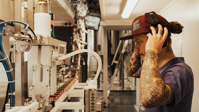 A canning line at Deep Creek brewery in Auckland a few years ago, when the company was focused on expanding the brewery with its beers headed for national distribution in Australia.
