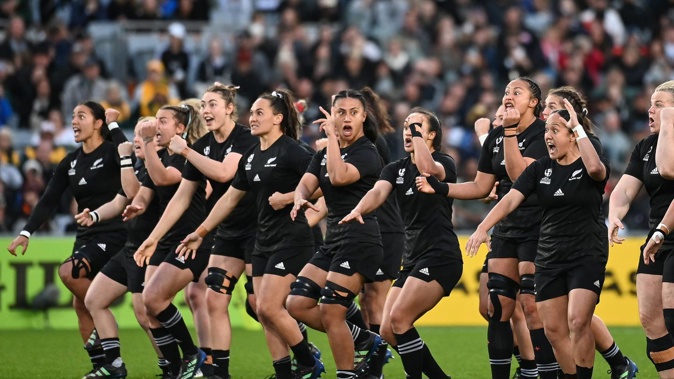 The Black Ferns perform a haka. Photo / Photosport
