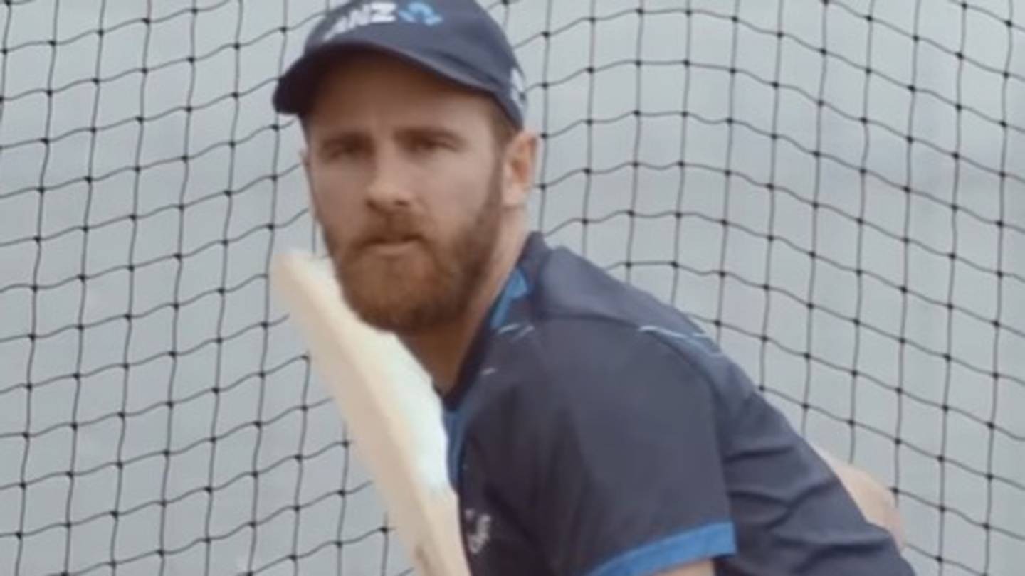 Kane Williamson is back in the nets as he battles to get fit for the Cricket World Cup. Photo / Instagram
