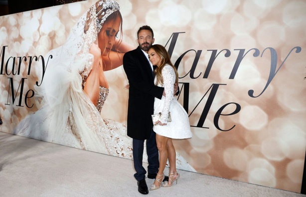 Ben Affleck and Jennifer Lopez attend the Los Angeles special screening of Marry Me in February. Photo / Getty Images