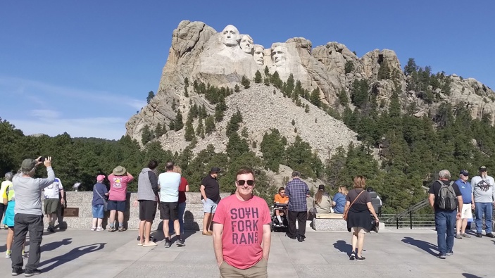 Mike at Mount Rushmore. Photo / Mike Yardley