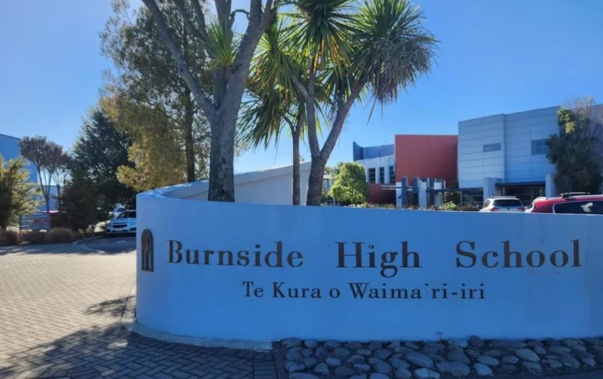 Burnside High School is one of four Christchurch schools backing a new charter school for the city. Photo / RNZ / Anna Sargent