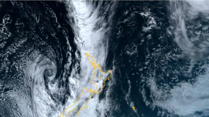 Around 40 atmospheric rivers make landfall here every year, with four or five classified as strong and usually hitting around summer. Image / Niwa