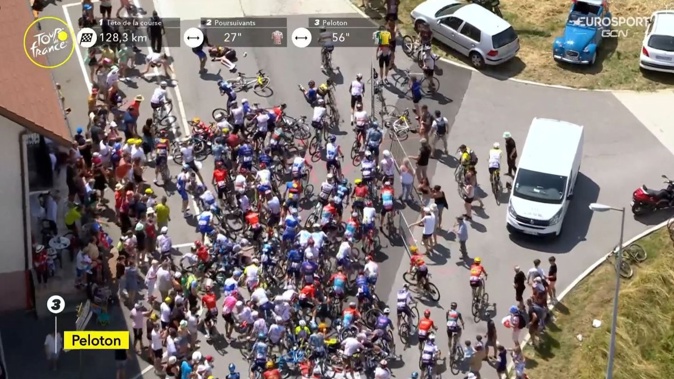 A crash on the 15th stage of the 2023 Tour de France was allegedly caused by a fan attempting to take a selfie.