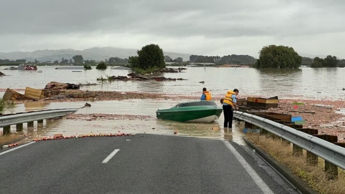 The devastation in Pākōwhai after Cyclone Gabrielle in 2023.