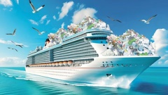 Enough recyclable waste to fill a medium size cruise ship was dumped in Hawke’s Bay landfills in one year. Graphic / NZME