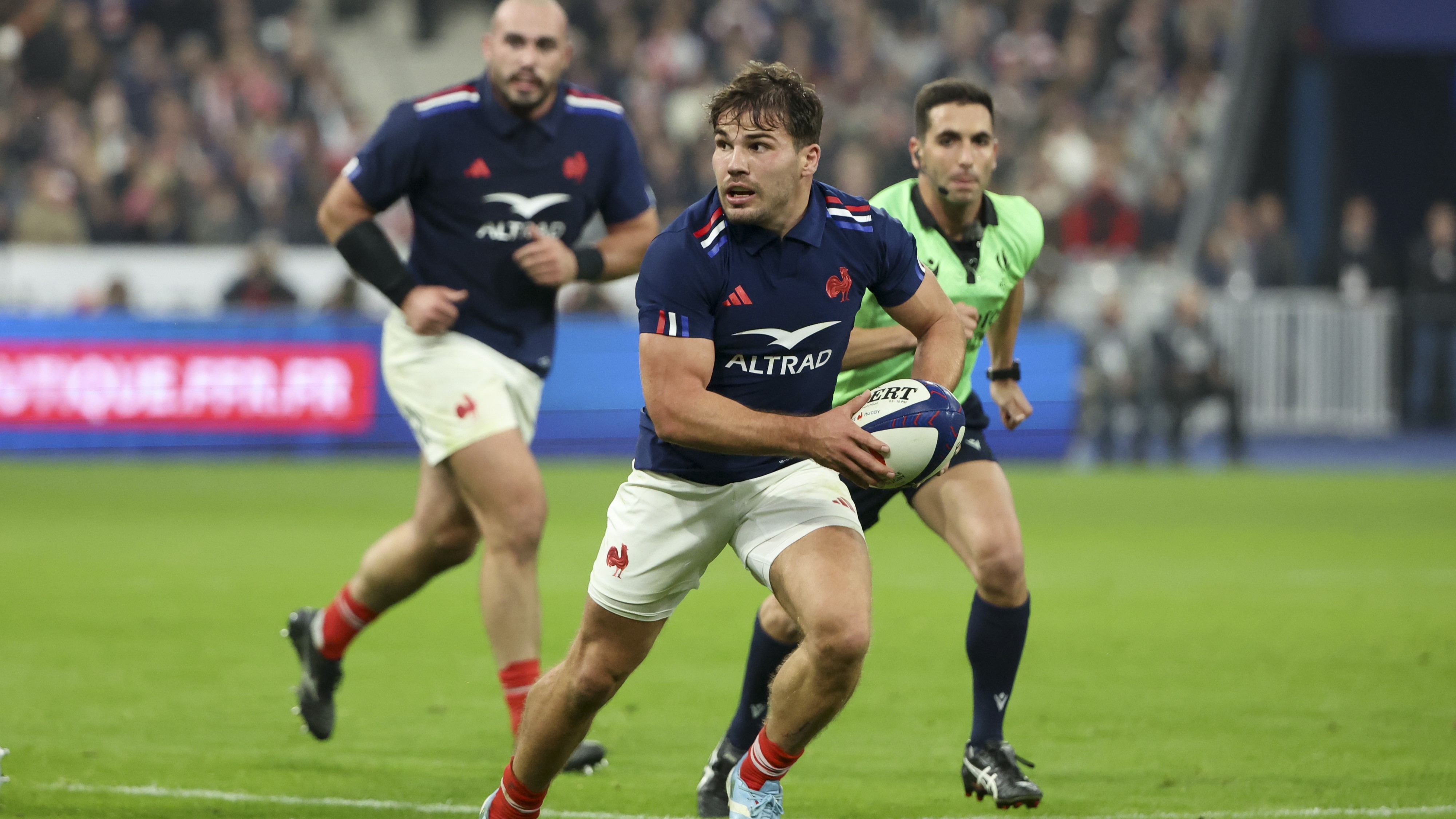 Antoine Dupont of France during the Autumn Nations Series 2025 rugby match between France and Japan at Stade de France stadium on November 9, 2024 in Saint-Denis near Paris, France. (Photo by Jean Catuffe/Getty Images)