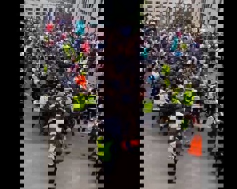 There were disgusting scenes before kick-off. Photo / Twitter