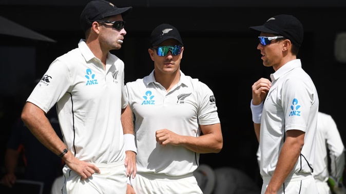 Tim Southee (left), retired from test cricket in December. Photo / Photosport
