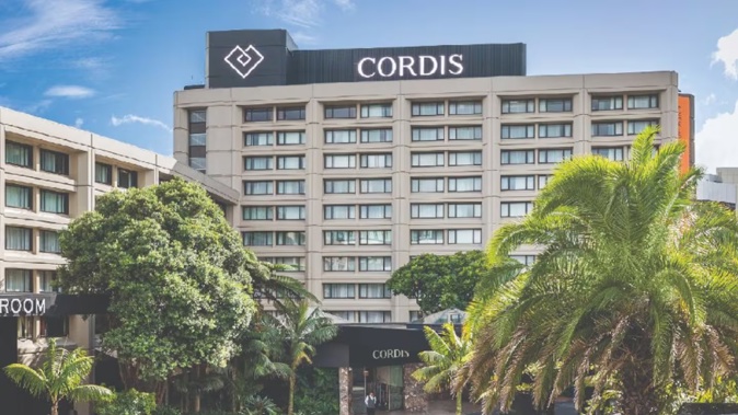 Fire crews from stations across Auckland attended an incident at Cordis Hotel, Auckland, tonight. Photo / @CordisAuckland_