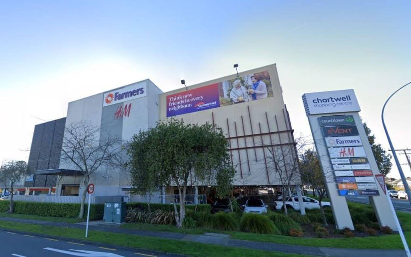 Chartwell Shopping Centre was one of eight to be hit by thieves overnight across the Waikato region. Photo / RNZ