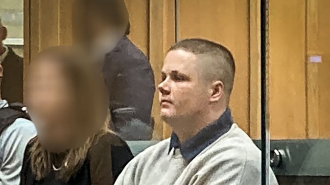 Bailey Ecclestone in the Hamilton High Court, where he was sentenced to four years and 10 months' imprisonment for the manslaughter of Matthew WIlliams and wounding Joseph Pitcaithly with intent to cause grievous bodily harm in Hamilton in February 2023. Photo / Belinda Feek
