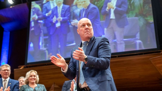 National leader Christopher Luxon during the party's Annual Conference in Wellington over the weekend. Photo / Mark Mitchell