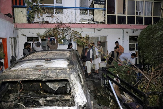 Afghan people at a house after US drone strike in Kabul. (Photo / AP)
