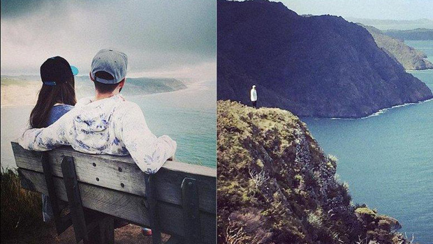 Justin Timberlake's posted pictures of sweeping beach scenes on Auckland's west coast (Instagram)