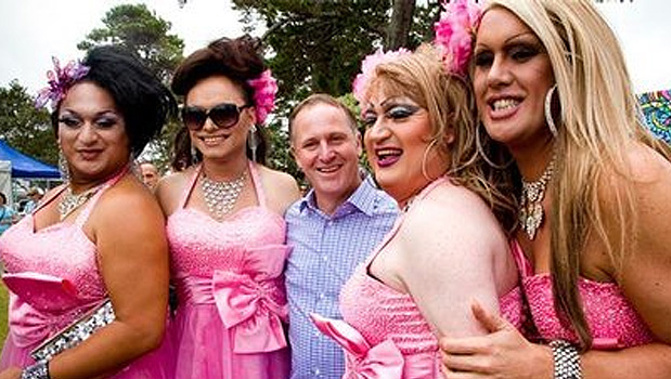 Prime Minister John Key at the Big Gay Out (Newspix/NZ Herald)