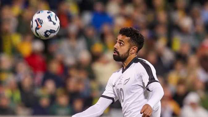 Sarpreet Singh in action for the All Whites. Photo / Photosport