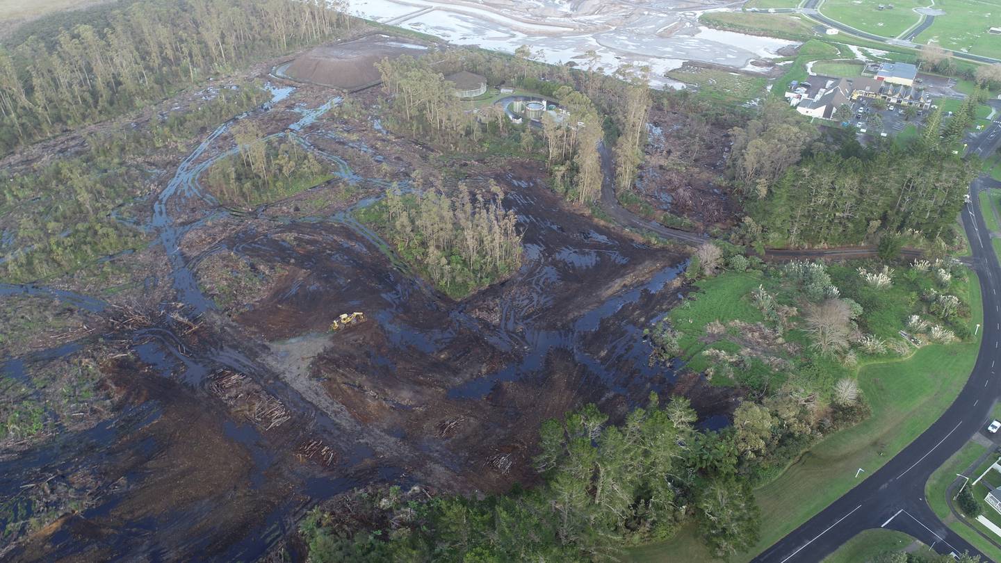 An area of cleared wetland at Matarangi under investigation by the Waikato Regional Council. Photo / Supplied