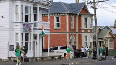 Students celebrating St Patrick's Day in Dunedin. Photo / Ben Tomsett