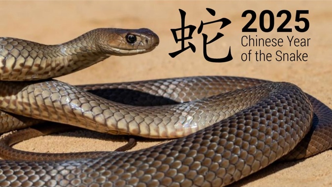 The snake is a symbol of good luck and happiness and ranks sixth among the 12 animals of the Chinese Zodiac.