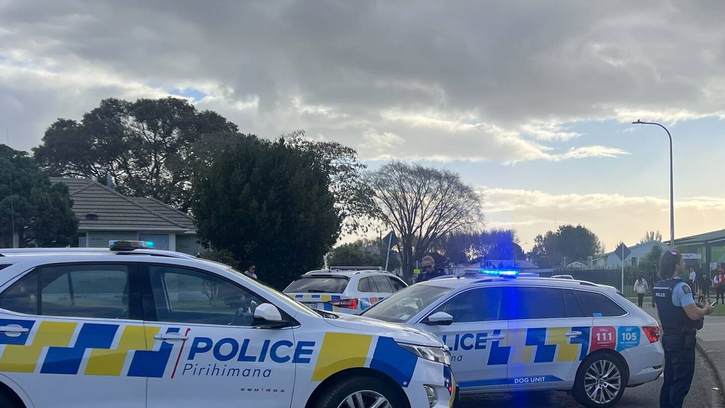 Armed police surround suburban Hastings shops