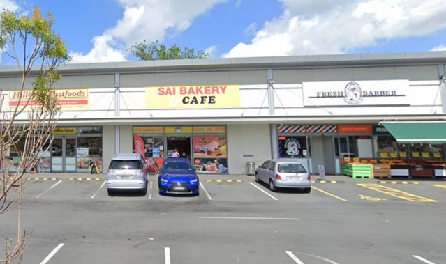 Patrick Arahanga, 37, stormed Sai Bakery in Hamilton East with his pants stuffed with various weapons. Photo / Google Maps